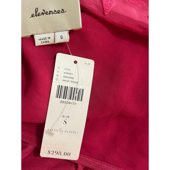 Anthropologie Embroidered Silk Jumpsuit by Elevenses NWT Size Small - Picture 12 of 16